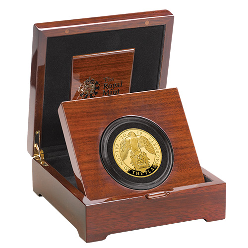 Buy 2019 5 oz Proof British Gold Queens Beast Falcon Coin (Box + CoA) Buy 2019 5 oz Proof British Gold Queens Beast Falcon Coin (Box + CoA)