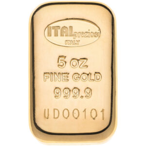 Buy 5 oz Italpreziosi Cast Gold Bar (New) Buy 5 oz Italpreziosi Cast Gold Bar (New)