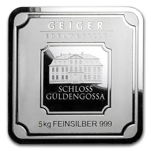 Buy 5000 Gram Geiger Square Silver Bar (New) Buy 5000 Gram Geiger Square Silver Bar (New)