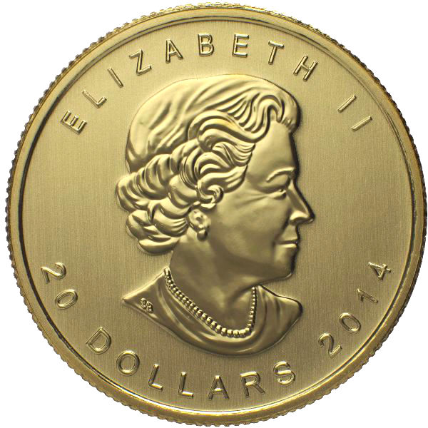1/2 oz Canadian Gold Maple Leaf Coin (Random Year) 1/2 oz Canadian Gold Maple Leaf Coin (Random Year)
