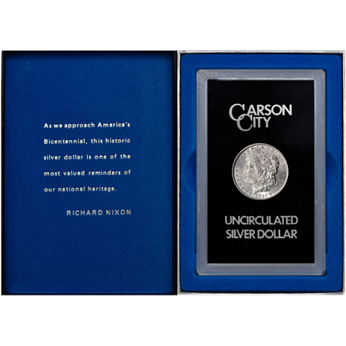 Morgan Silver Dollar 3-Coin Set For Sale (1882-1884-CC, GSA, Box + CoA) Morgan Silver Dollar 3-Coin Set For Sale (1882-1884-CC, GSA, Box + CoA)