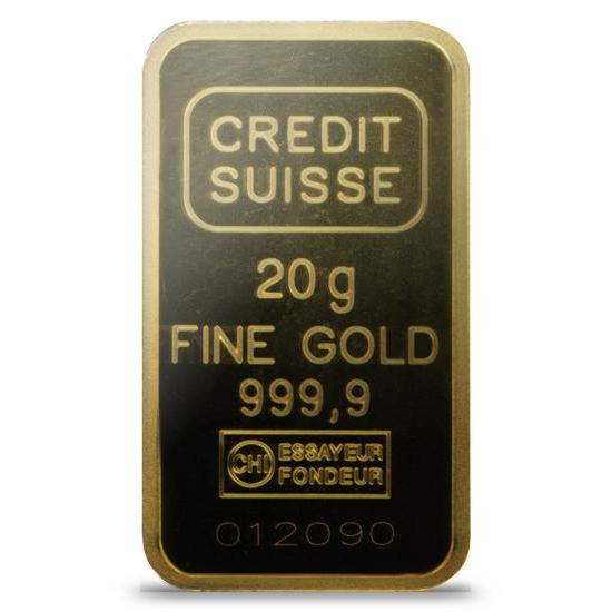 20 Gram Credit Suisse Liberty Gold Bar (New w/ Assay) 20 Gram Credit Suisse Liberty Gold Bar (New w/ Assay)