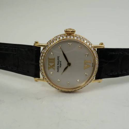 Patek Philippe Calatrava Ladies 18k Yellow Factory Diamonds ref.4861 Patek Philippe Calatrava Ladies 18k Yellow Factory Diamonds ref.4861