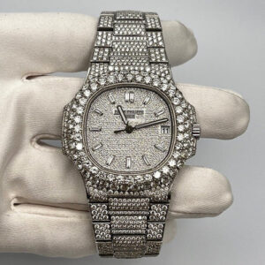 Patek Philippe Nautilus 5711/1A-011 Paved Stainless Steel After Market Diamond