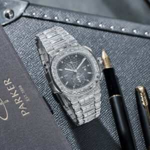Patek Philippe Nautilus 5990 Time Travel 18K White Gold Gem Set