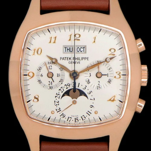 Patek Philippe Perpetual Calendar Chronograph 5020R-013 Perpetual Chronograph Cushion Shape Complete Final Year Rare Patek Philippe Perpetual Calendar Chronograph 5020R-013 Perpetual Chronograph Cushion Shape Complete Final Year Rare