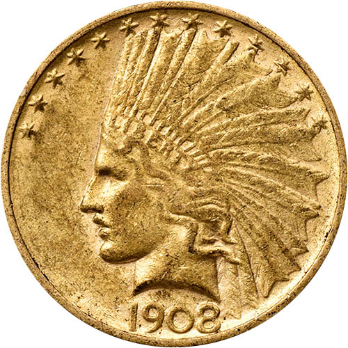 Pre-33 $10 Indian Gold Eagle 8-Coin Rare Date Set (1908-1916, XF+) Pre-33 $10 Indian Gold Eagle 8-Coin Rare Date Set (1908-1916, XF+)