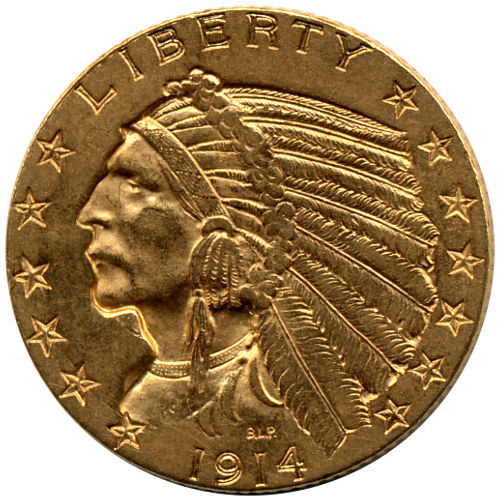 Pre-33 $5 Indian Gold Half Eagle Coin (Cleaned) Pre-33 $5 Indian Gold Half Eagle Coin (Cleaned)
