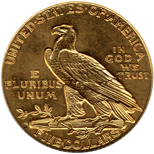 Pre-33 $5 Indian Gold Half Eagle Coin (Cleaned) Pre-33 $5 Indian Gold Half Eagle Coin (Cleaned)