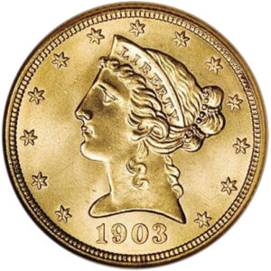 Pre-33 $5 Liberty Gold Half Eagle Coin (Cleaned) Pre-33 $5 Liberty Gold Half Eagle Coin (Cleaned)