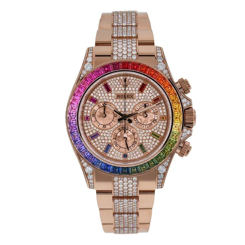 Rolex Daytona Cosmograph Everose Daytona Factory Diamond Rainbow Edition Rolex Daytona Cosmograph Everose Daytona Factory Diamond Rainbow Edition