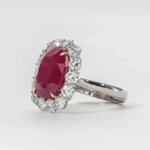 10 Carat Burma Ruby Diamond Ring - Rare