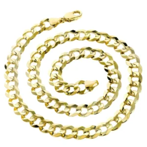 10K Gold Solid Cuban Link Chain For Sale - Men's Gold Chain