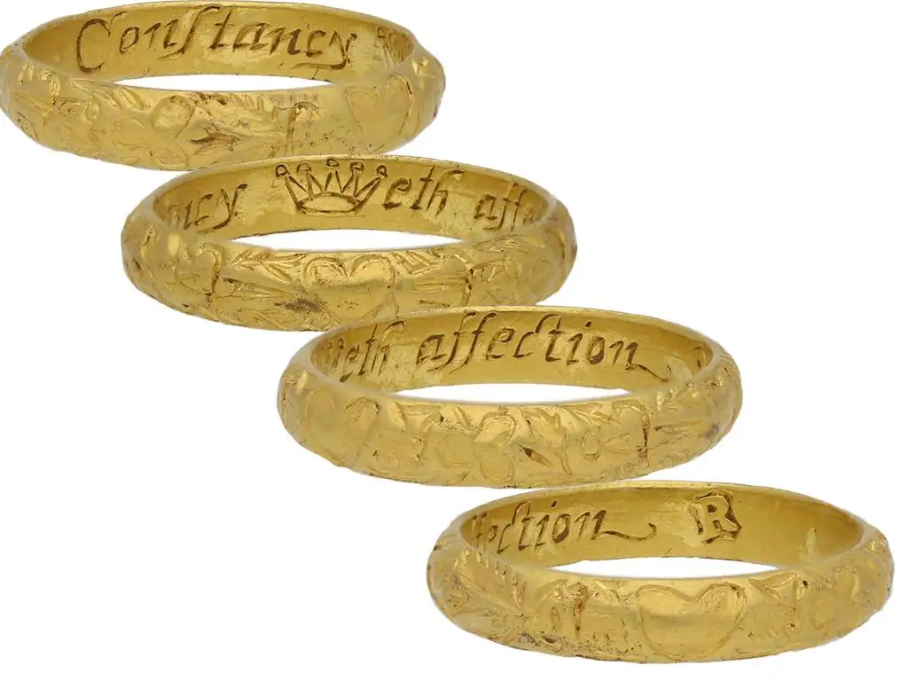 17th Century Engraved Gold Posy Ring, circa 1700 17th Century Engraved Gold Posy Ring, circa 1700