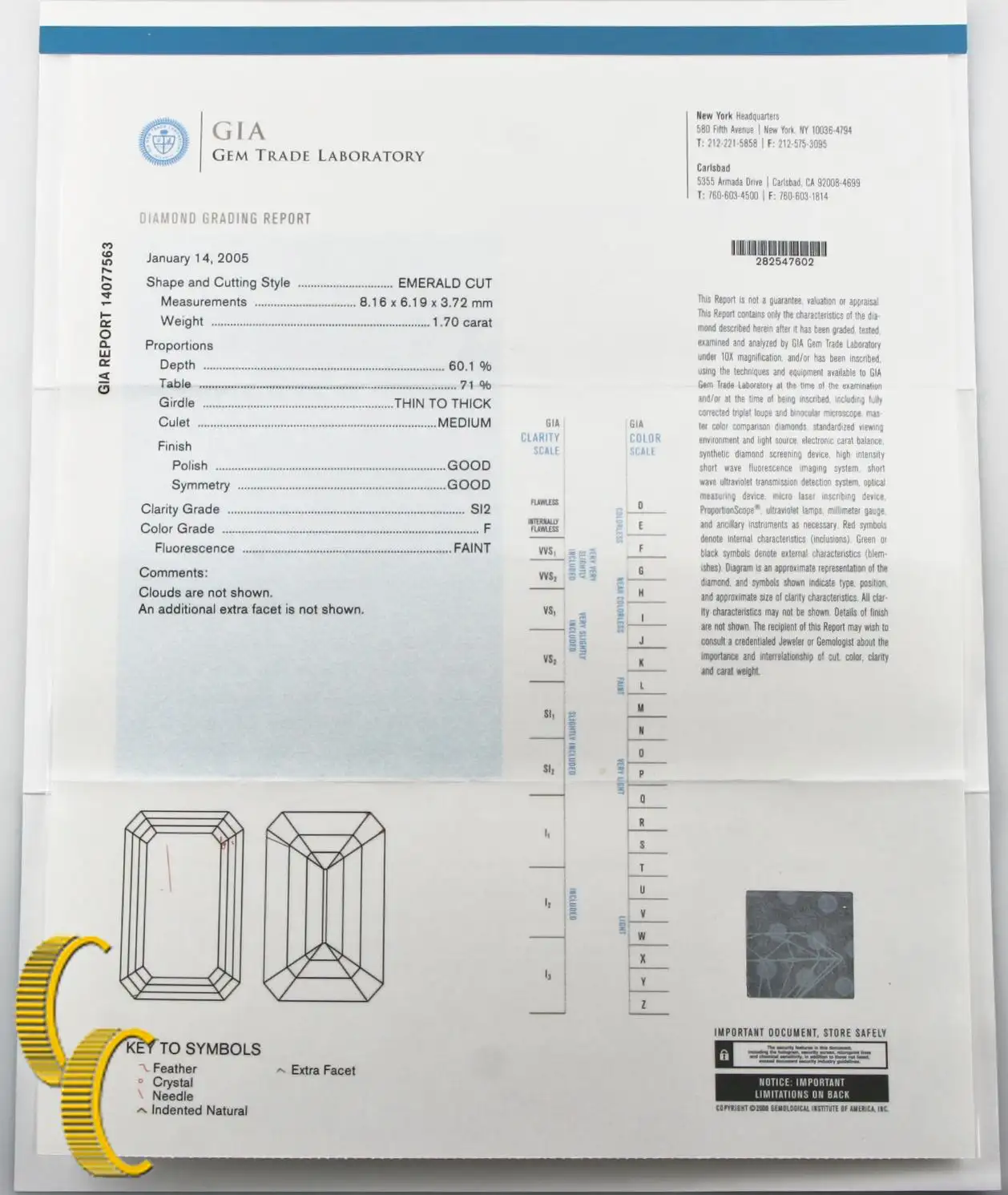 2.10 Carat Emerald Cut Diamond 3-Stone Platinum Ring with GIA Certified 2.10 Carat Emerald Cut Diamond 3-Stone Platinum Ring with GIA Certified