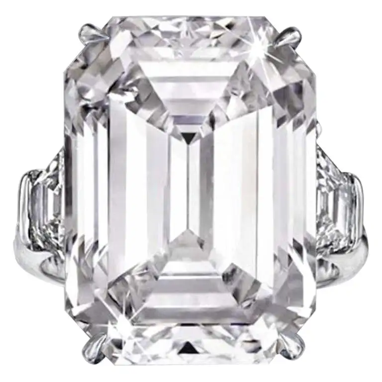 4 Carat Emerald Cut Diamond Platinum Ring GIA Certified 4 Carat Emerald Cut Diamond Platinum Ring GIA Certified