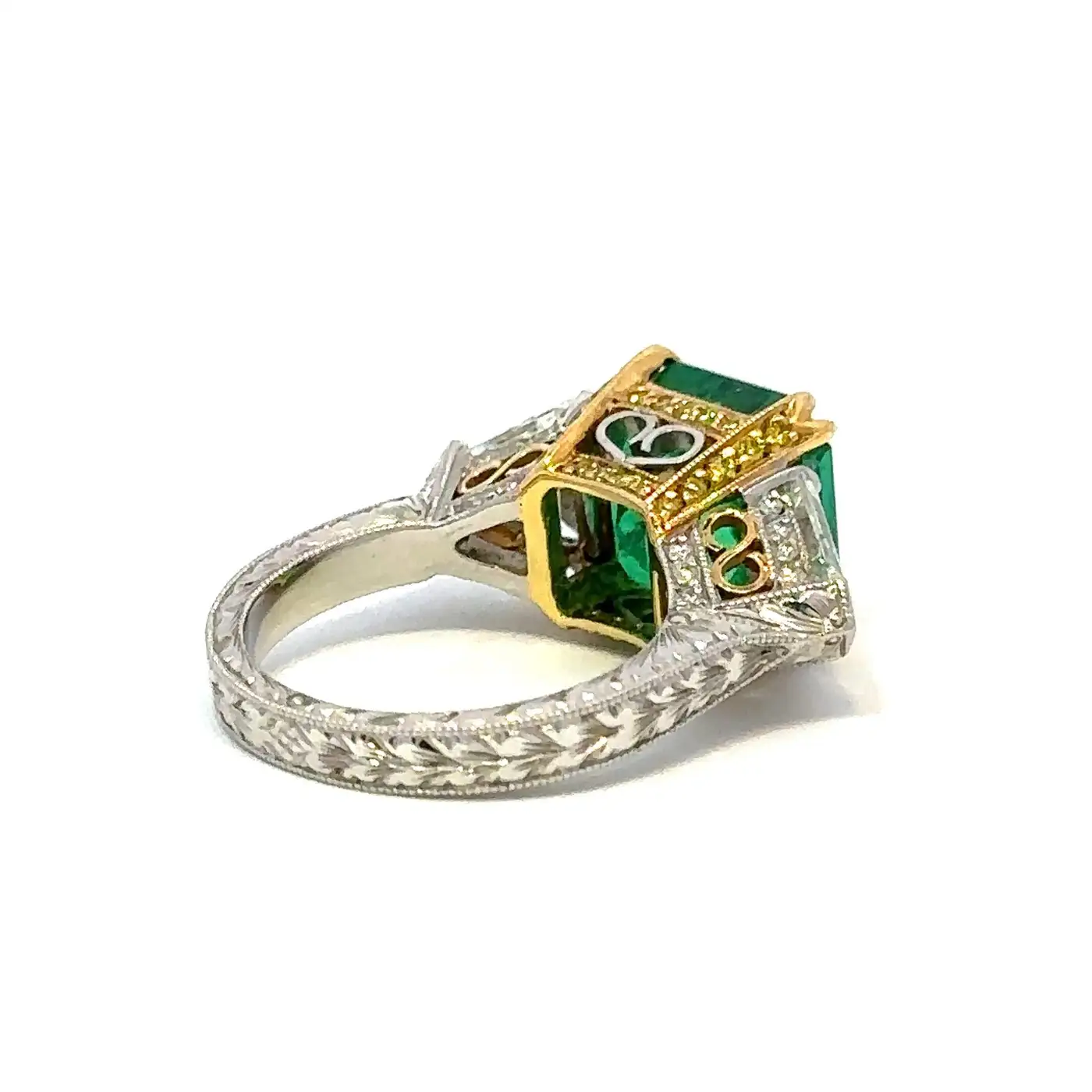 6.18 Carat AGL/AGTA Certified Colombian Emerald and Diamond Ring 6.18 Carat AGL/AGTA Certified Colombian Emerald and Diamond Ring