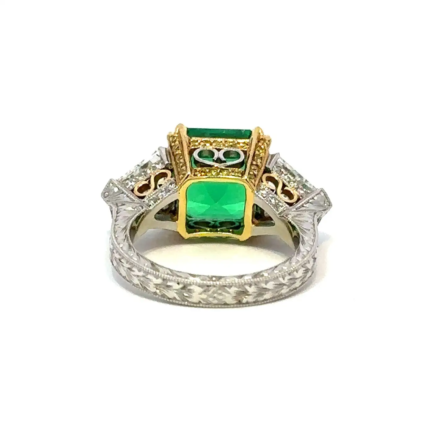 6.18 Carat AGL/AGTA Certified Colombian Emerald and Diamond Ring 6.18 Carat AGL/AGTA Certified Colombian Emerald and Diamond Ring