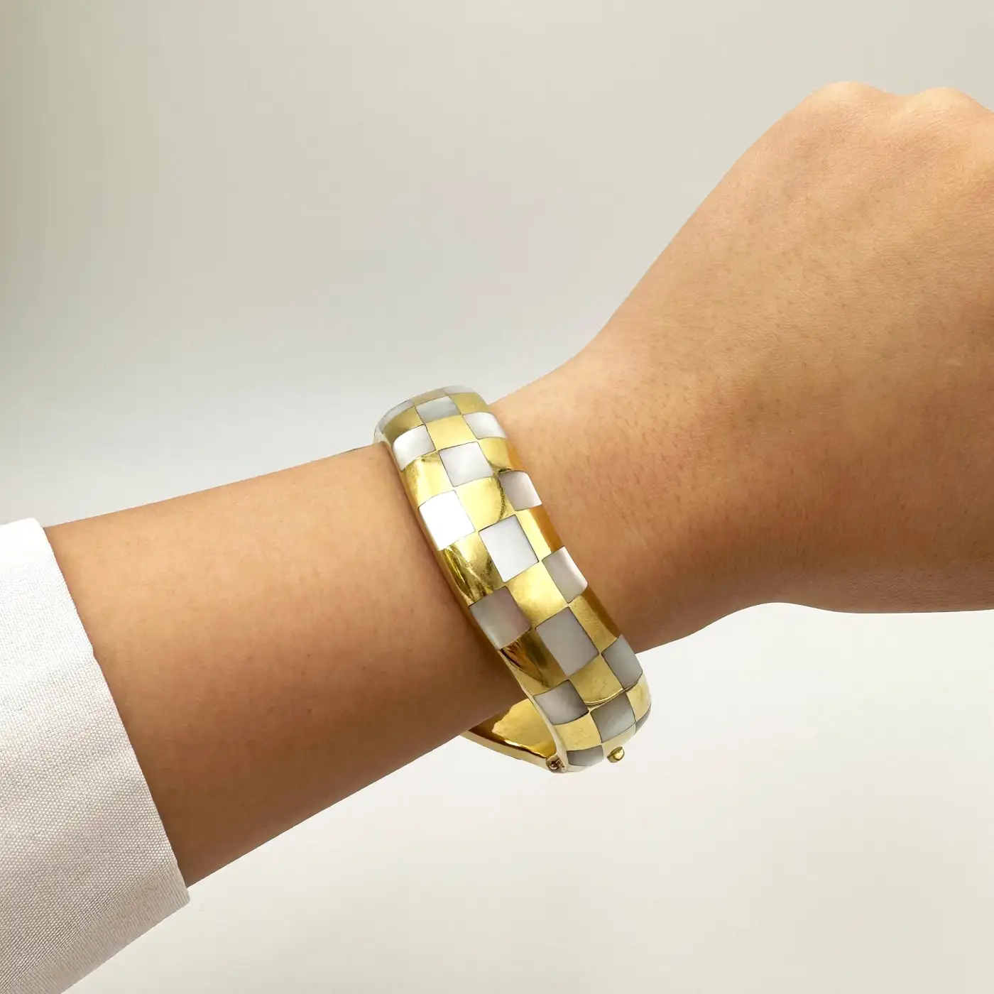 Angela Cummings Gold and Mother or Pearl Bangle Angela Cummings Gold and Mother or Pearl Bangle