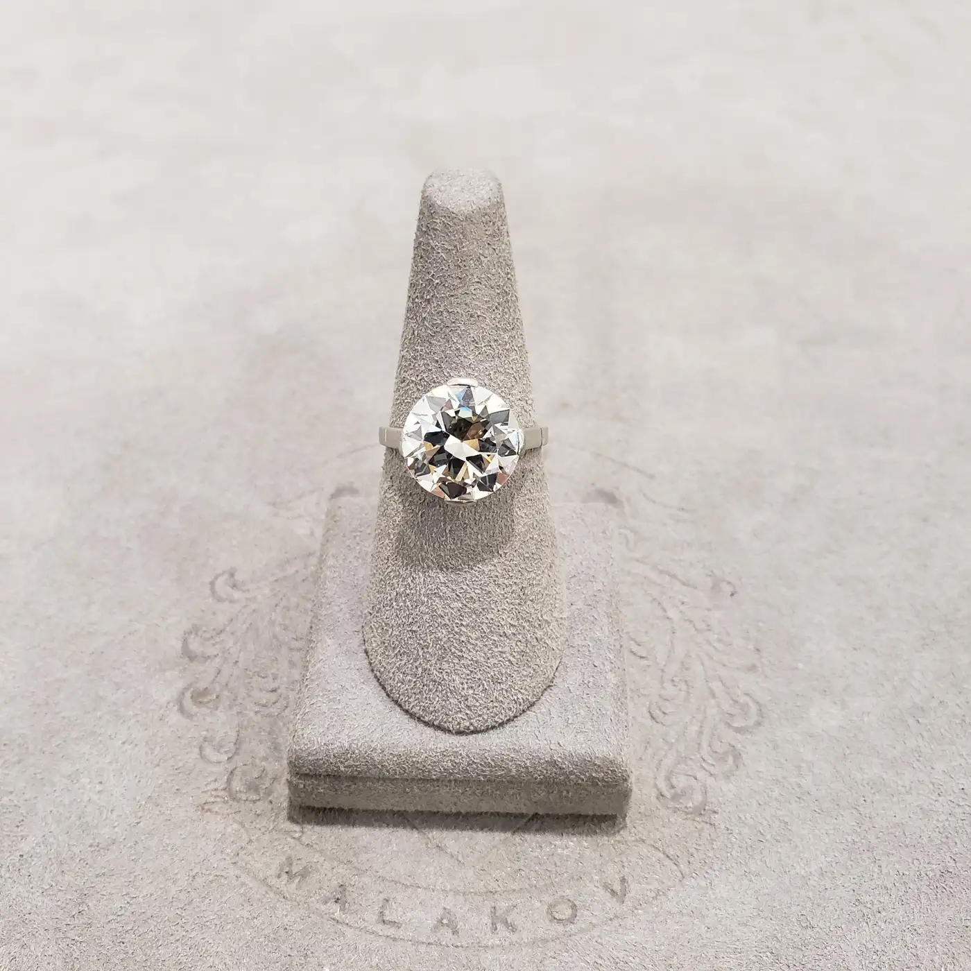 Antique 5.19 Carats Old European Cut Diamond Solitaire Engagement Ring Antique 5.19 Carats Old European Cut Diamond Solitaire Engagement Ring