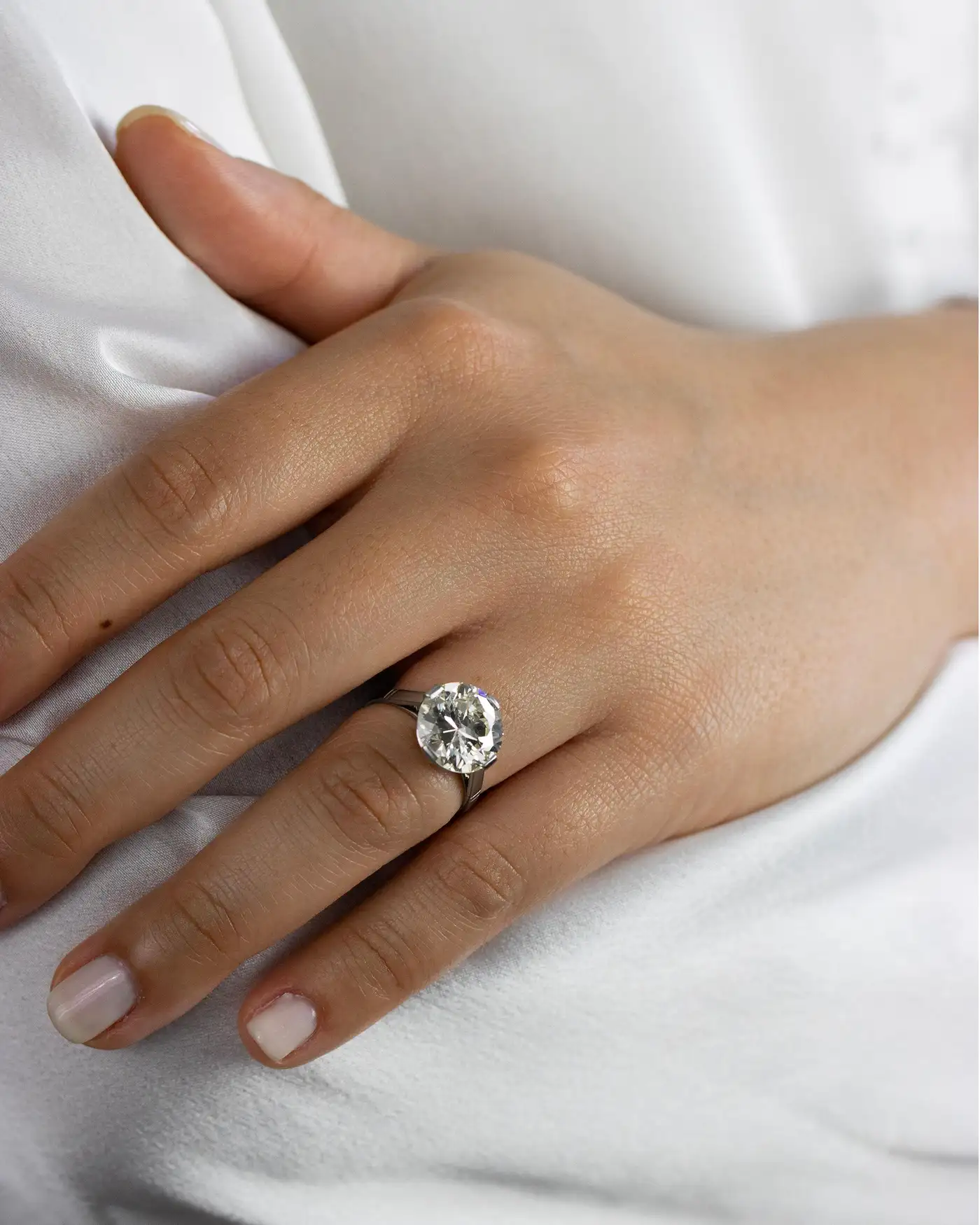 Antique 5.19 Carats Old European Cut Diamond Solitaire Engagement Ring Antique 5.19 Carats Old European Cut Diamond Solitaire Engagement Ring