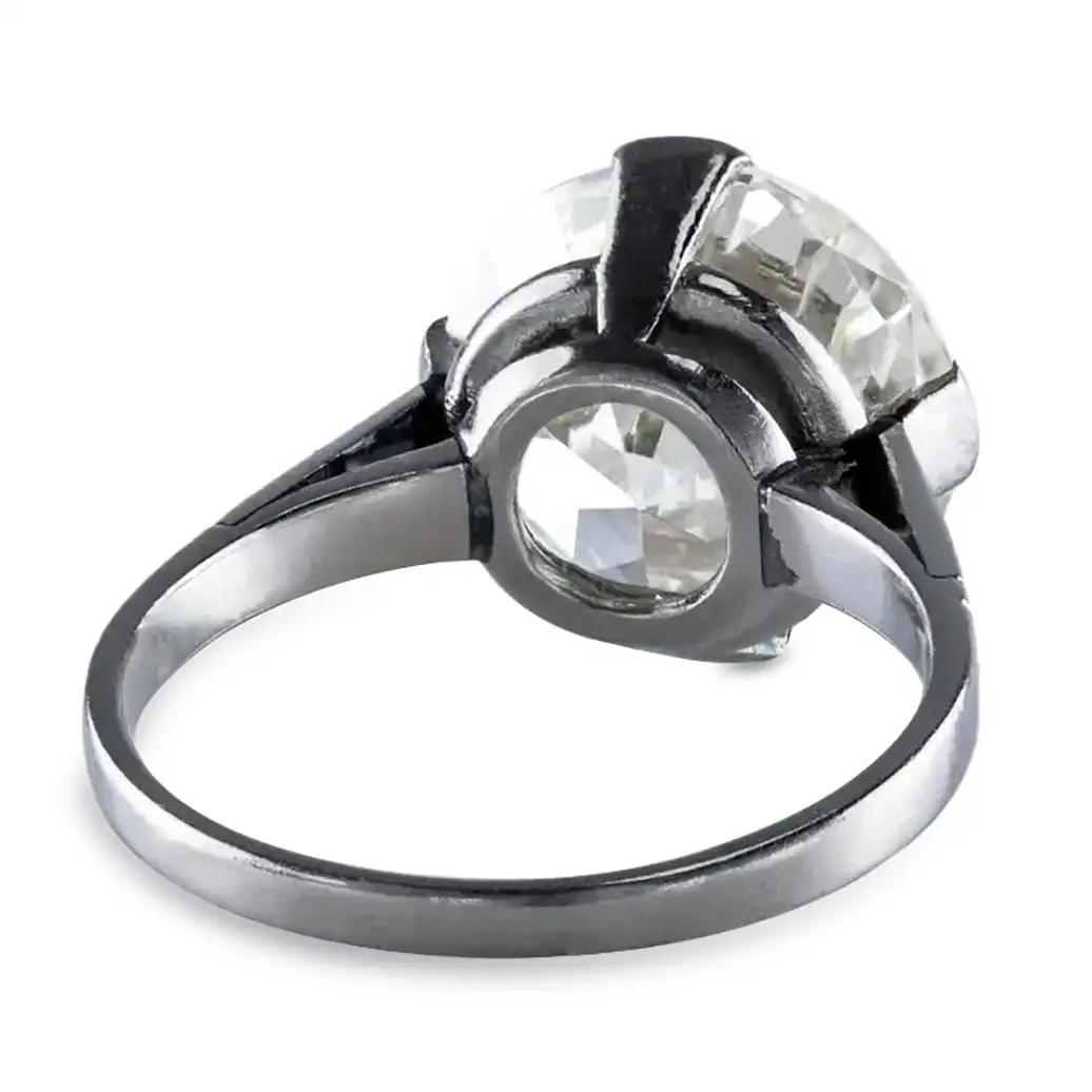 Antique 5.19 Carats Old European Cut Diamond Solitaire Engagement Ring Antique 5.19 Carats Old European Cut Diamond Solitaire Engagement Ring