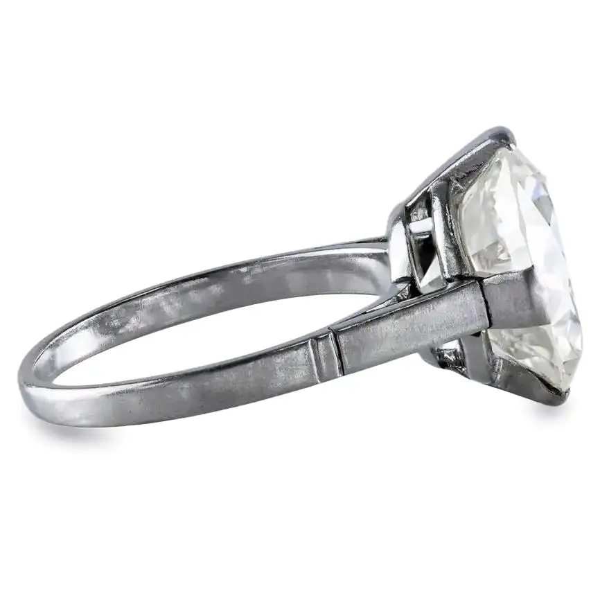 Antique 5.19 Carats Old European Cut Diamond Solitaire Engagement Ring Antique 5.19 Carats Old European Cut Diamond Solitaire Engagement Ring