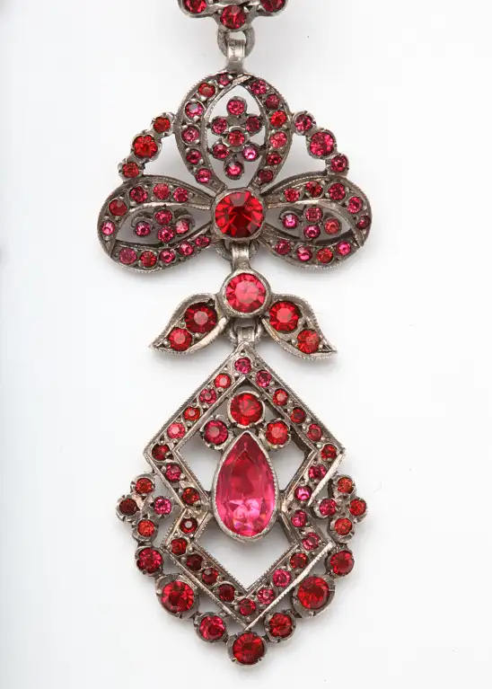 Antique Edwardian Earrings of Pink Paste Earrings Antique Edwardian Earrings of Pink Paste Earrings