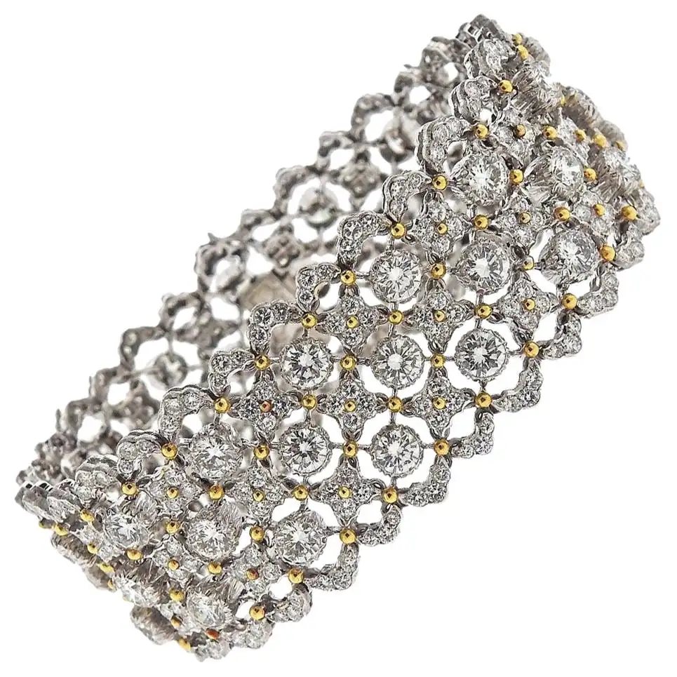 Buccellati Important 19 Carat Diamonds Gold Bracelet Buccellati Important 19 Carat Diamonds Gold Bracelet