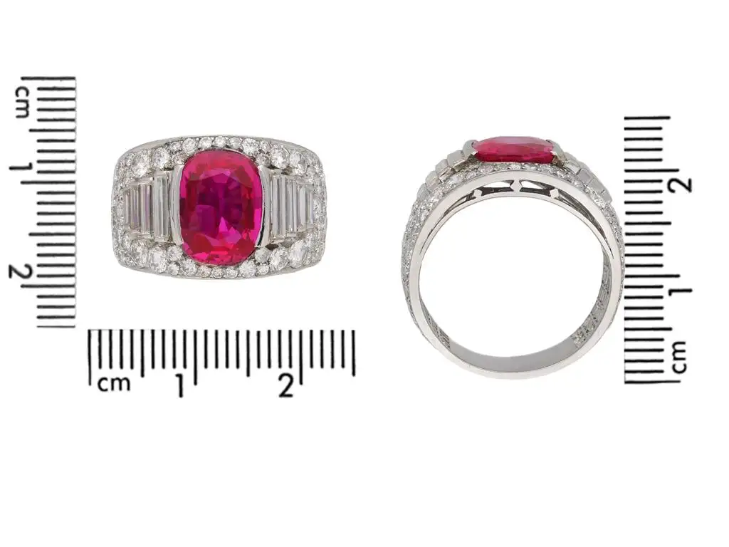 Bulgari Natural Unenhanced Burmese Ruby Diamond Ring Bulgari Natural Unenhanced Burmese Ruby Diamond Ring