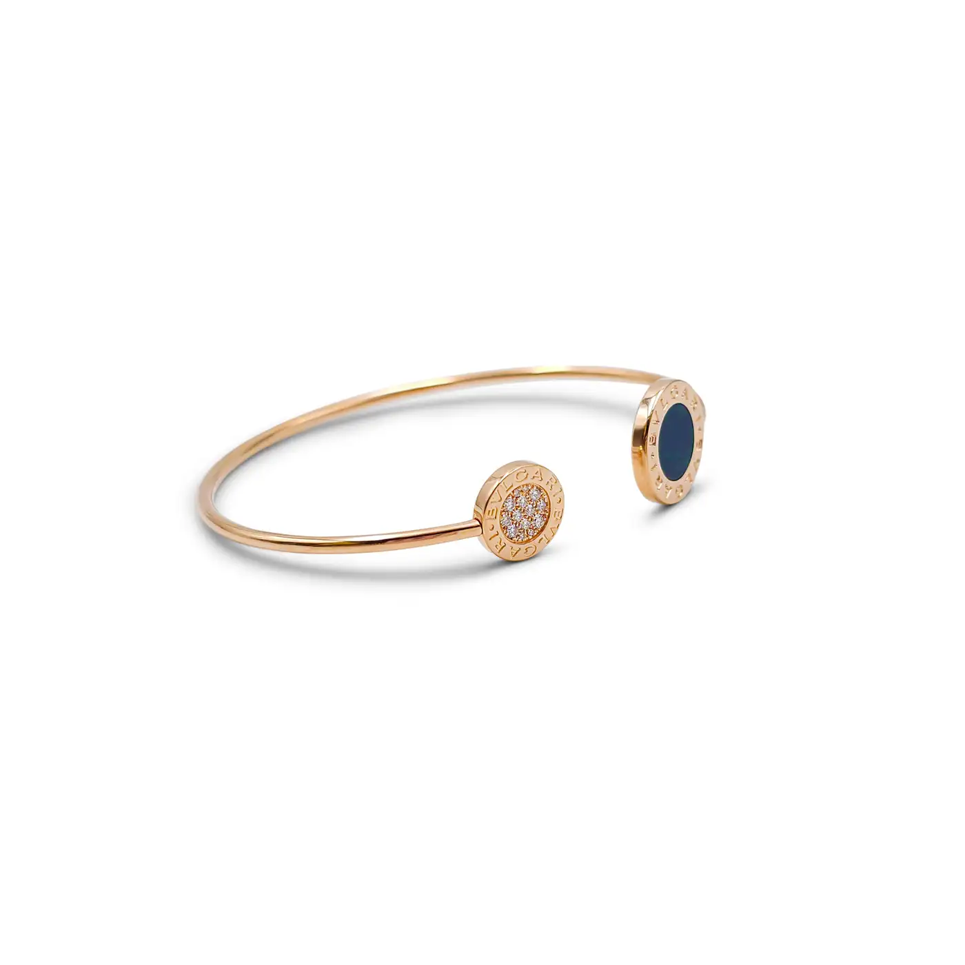Bvlgari Bvlgari Rose Gold Onyx and Diamond Bracelet Bvlgari Bvlgari Rose Gold Onyx and Diamond Bracelet
