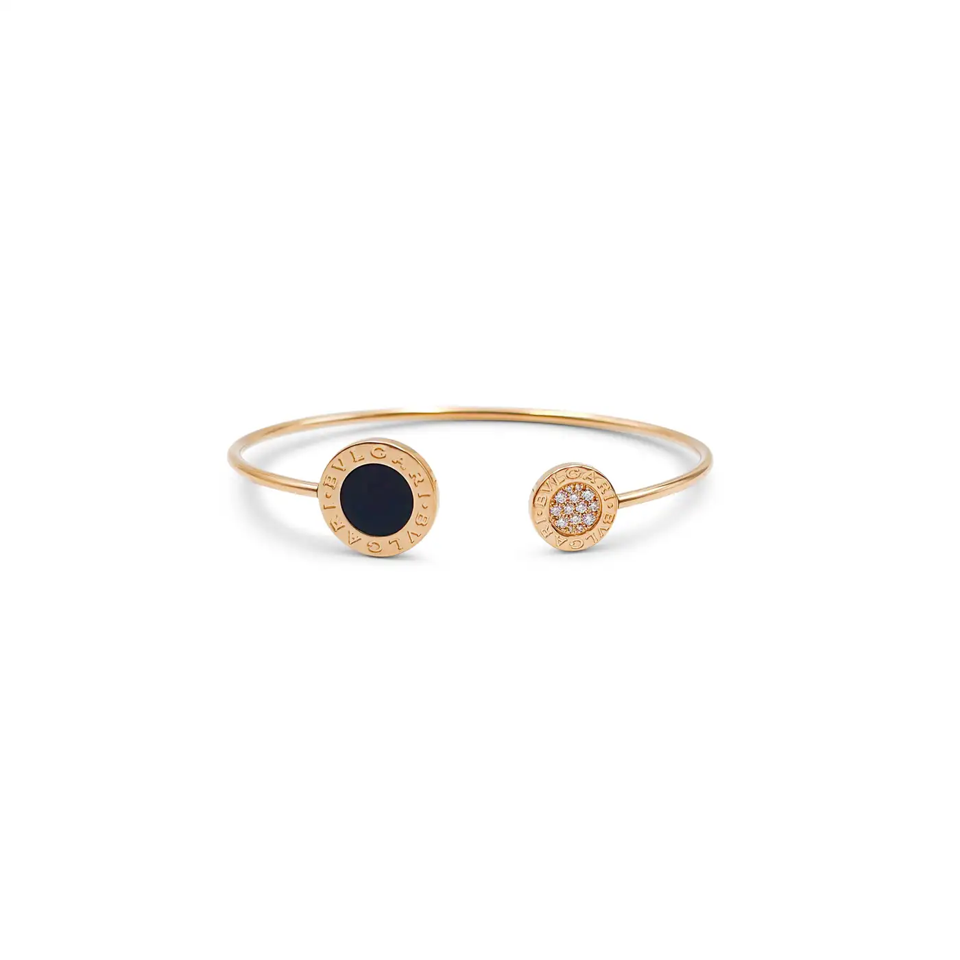Bvlgari Bvlgari Rose Gold Onyx and Diamond Bracelet Bvlgari Bvlgari Rose Gold Onyx and Diamond Bracelet