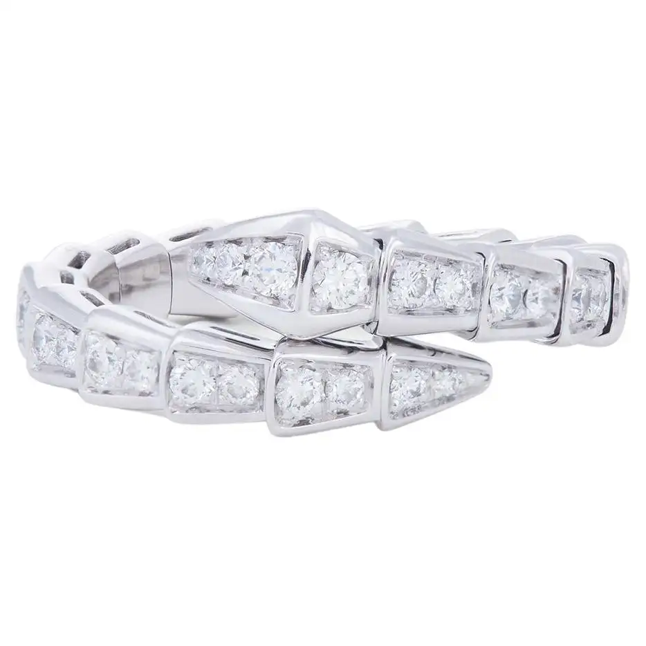 Bvlgari Serpenti Viper Rose Gold Diamond Ring Bvlgari Serpenti Viper Rose Gold Diamond Ring