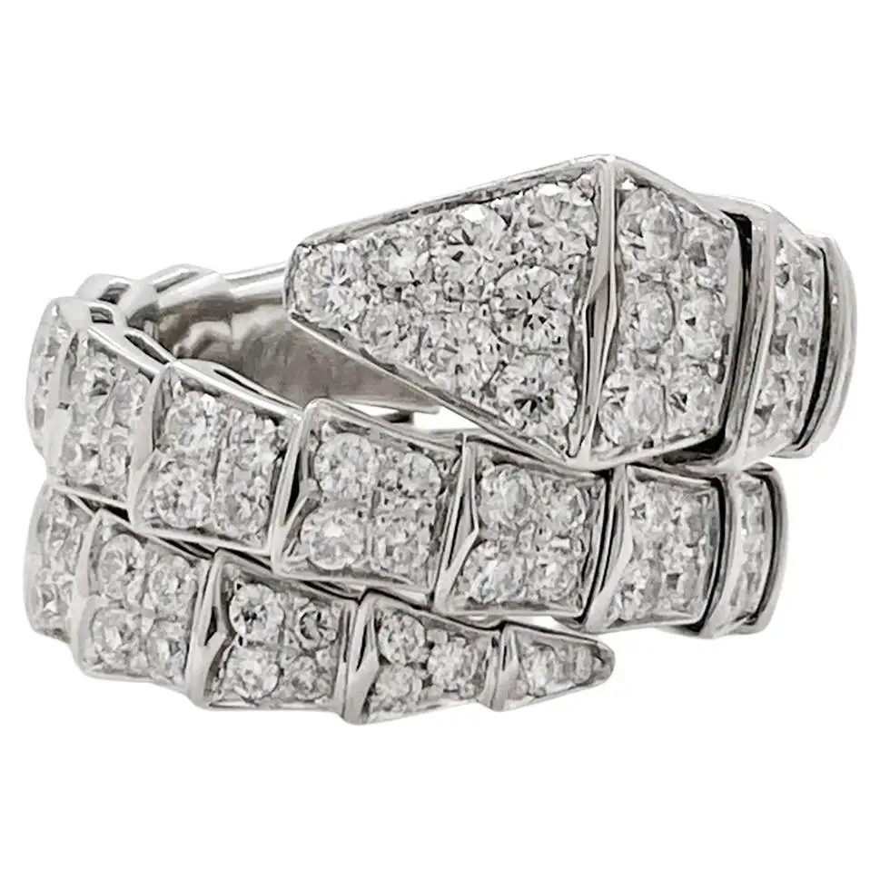 Bvlgari Serpenti Viper White Gold Diamond Ring Bvlgari Serpenti Viper White Gold Diamond Ring