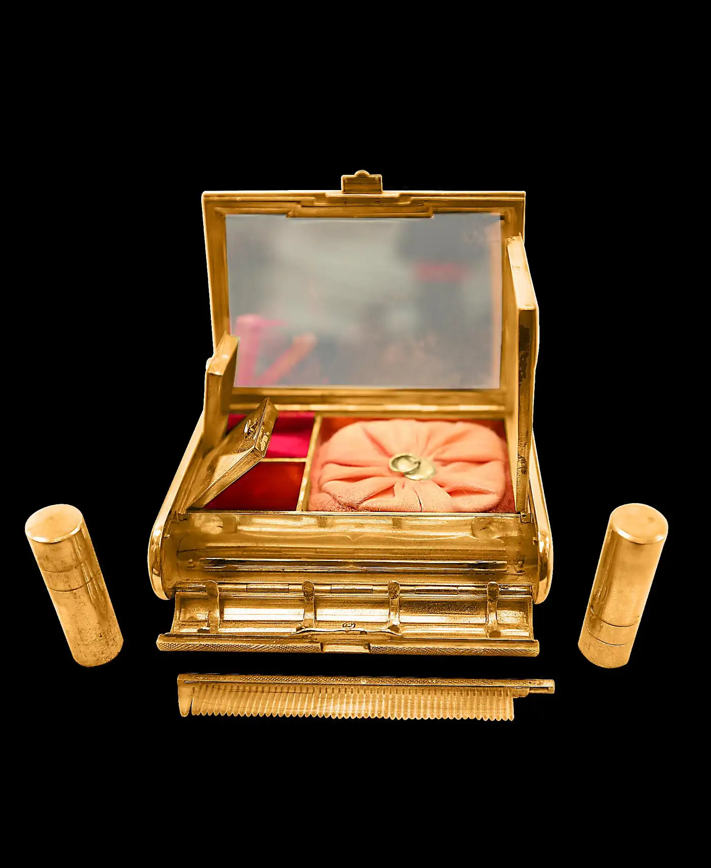 Cartier 18 Karat Yellow Gold Vanity Case 279 Grammes, Art Deco, 279 Gm Gold, Rare Cartier 18 Karat Yellow Gold Vanity Case 279 Grammes, Art Deco, 279 Gm Gold, Rare