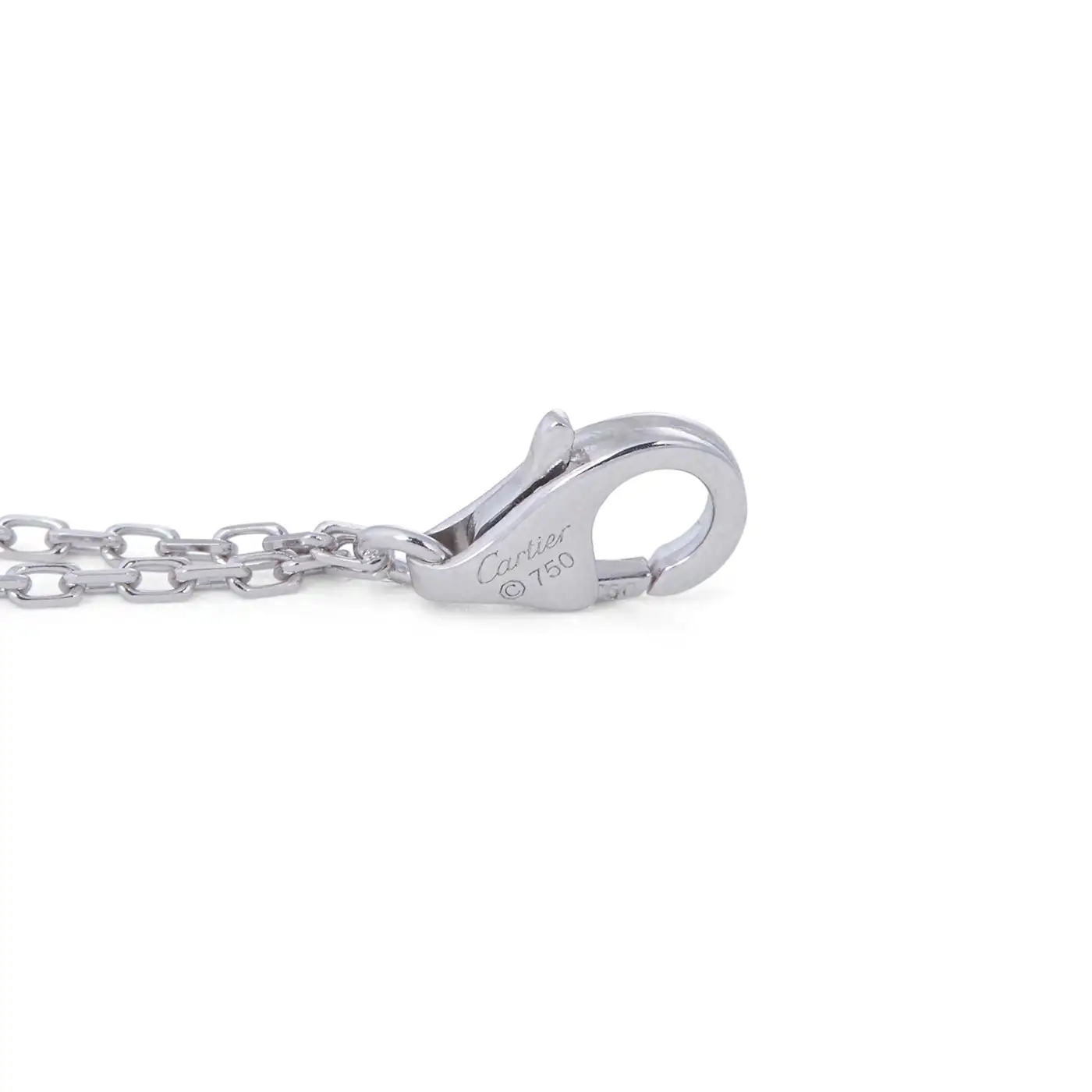 Cartier Love White Gold Diamond Circle Charm Necklace Cartier Love White Gold Diamond Circle Charm Necklace