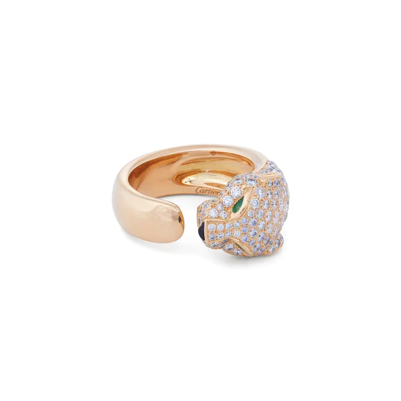 Cartier Panthère de Cartier Yellow Gold Diamond Emerald and Onyx Ring Cartier Panthère de Cartier Yellow Gold Diamond Emerald and Onyx Ring