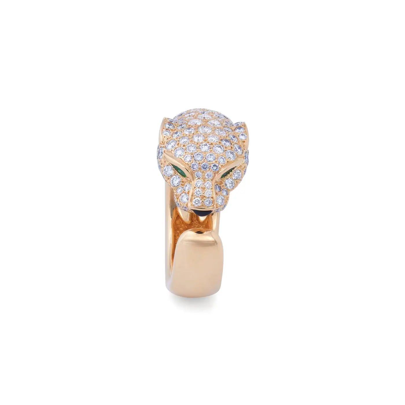 Cartier Panthère de Cartier Yellow Gold Diamond Emerald and Onyx Ring Cartier Panthère de Cartier Yellow Gold Diamond Emerald and Onyx Ring