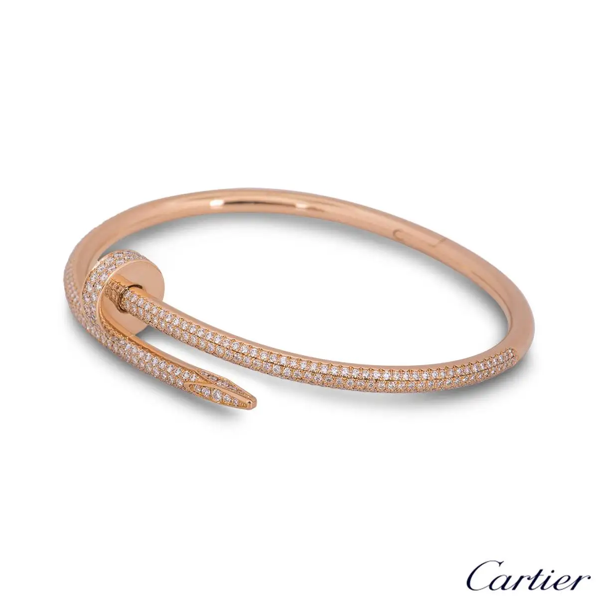 Cartier Rose Gold Full Pave Diamond Juste Un Clou Bracelet N6702117 Cartier Rose Gold Full Pave Diamond Juste Un Clou Bracelet N6702117