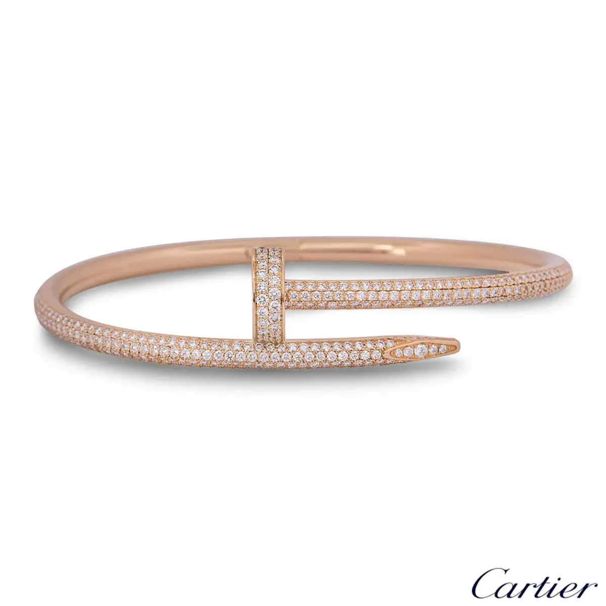 Cartier Rose Gold Full Pave Diamond Juste Un Clou Bracelet N6702117 Cartier Rose Gold Full Pave Diamond Juste Un Clou Bracelet N6702117