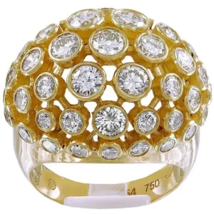 Cartier Rue D e La Paix Diamond Bombe Ring Cartier Rue D e La Paix Diamond Bombe Ring