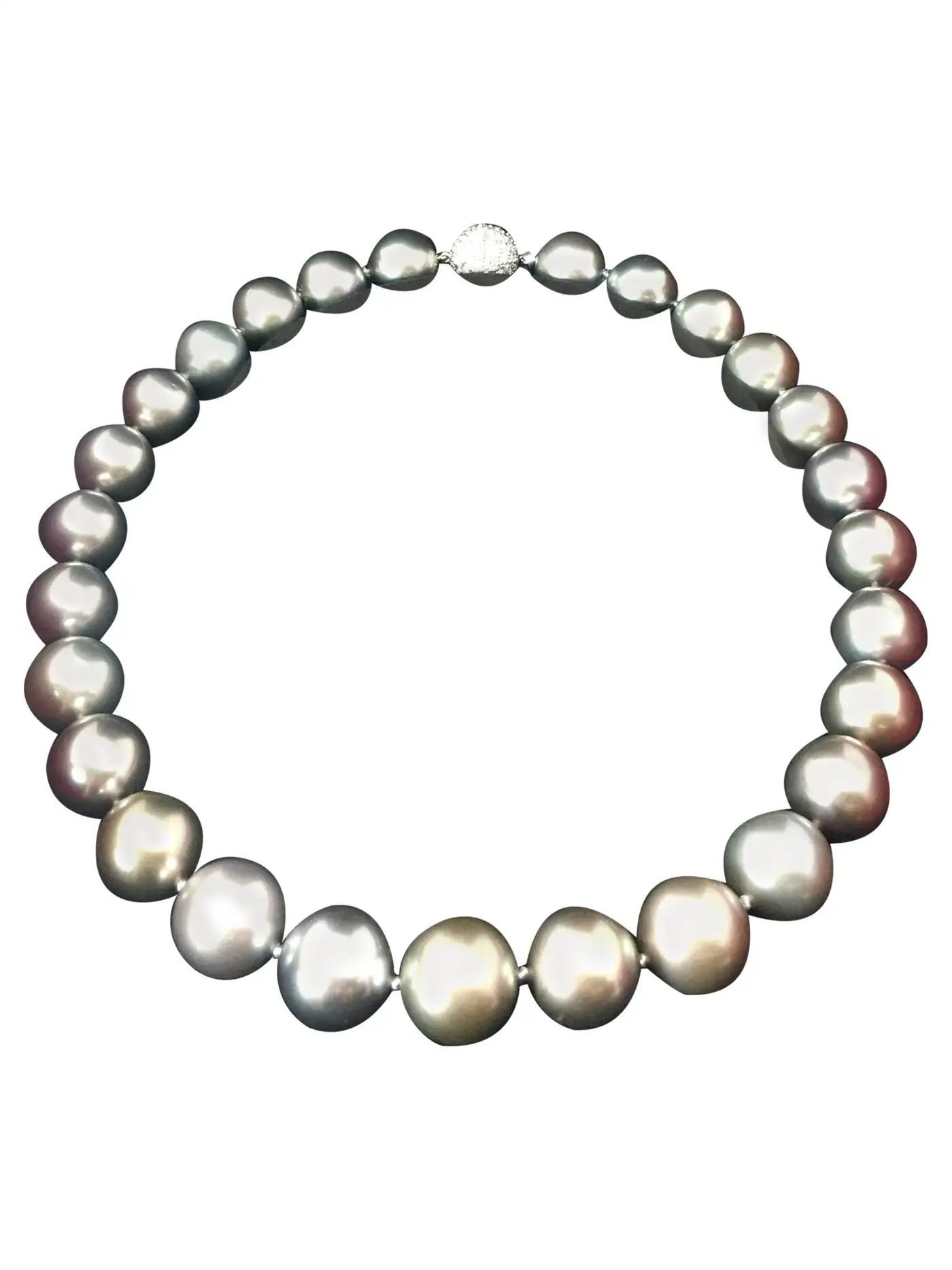 Cartier Tahitian Greyish-Purple Pearl Diamond Clasp Necklace Cartier Tahitian Greyish-Purple Pearl Diamond Clasp Necklace