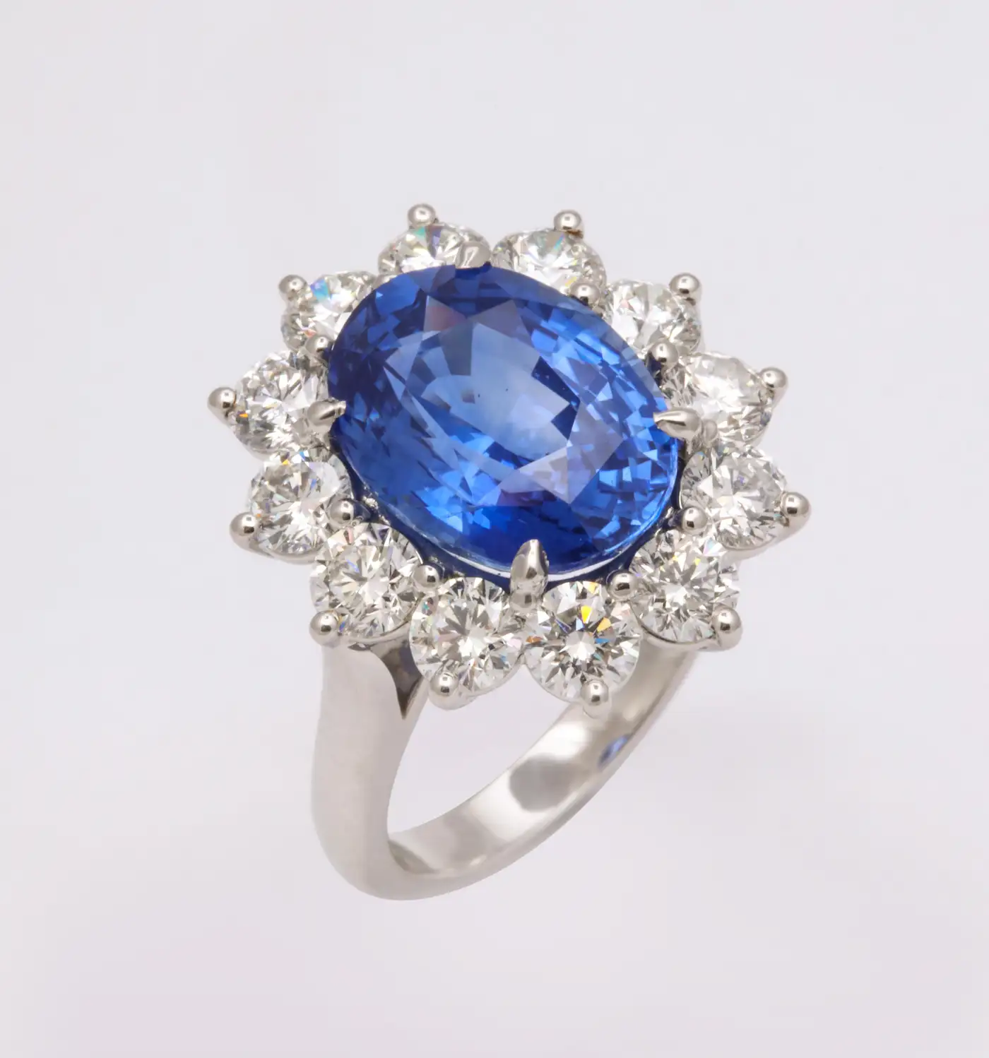 Ceylon Blue Sapphire and Diamond Ring Ceylon Blue Sapphire and Diamond Ring