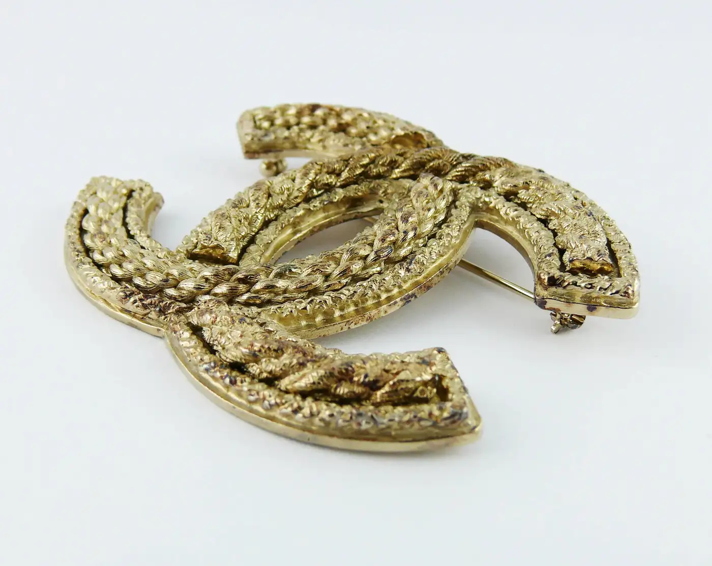 Chanel Jumbo Logo Brooch For Sale Chanel Jumbo Logo Brooch For Sale