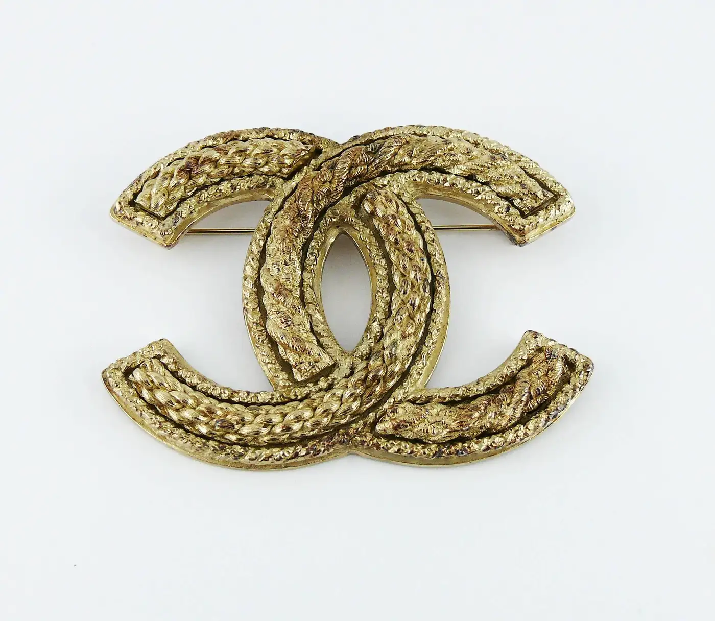 Chanel Jumbo Logo Brooch For Sale Chanel Jumbo Logo Brooch For Sale