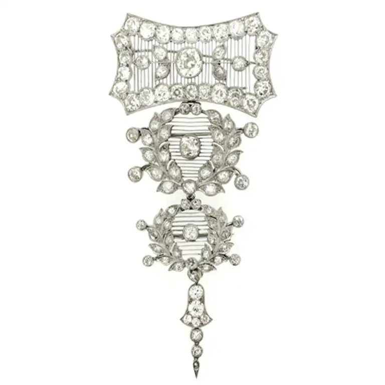 Child & Child Rare Magnificent Diamond Platinum Pendant Brooch, circa 1900 Child & Child Rare Magnificent Diamond Platinum Pendant Brooch, circa 1900