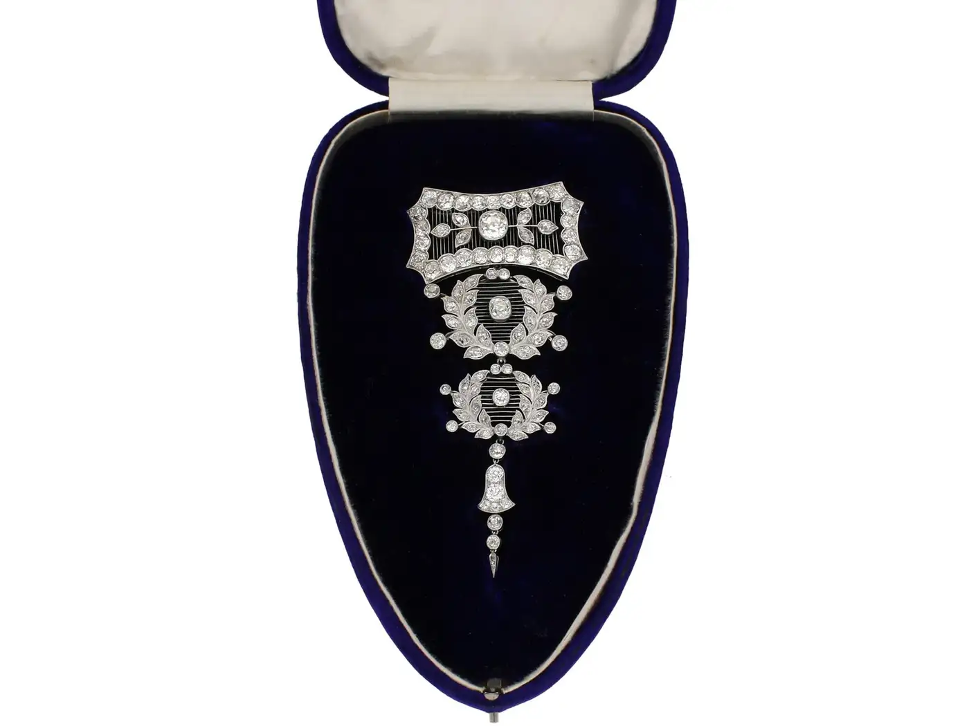Child & Child Rare Magnificent Diamond Platinum Pendant Brooch, circa 1900 Child & Child Rare Magnificent Diamond Platinum Pendant Brooch, circa 1900