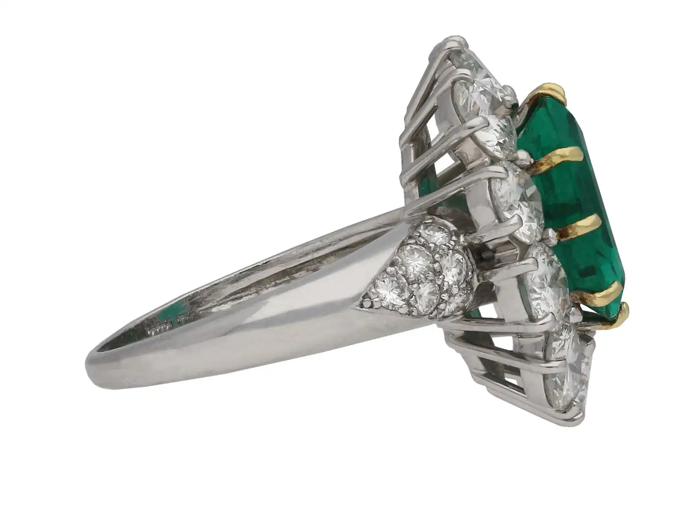 Colombian Emerald and Diamond Ring, American, circa 1980, Van Cleef & Arpels Colombian Emerald and Diamond Ring, American, circa 1980, Van Cleef & Arpels