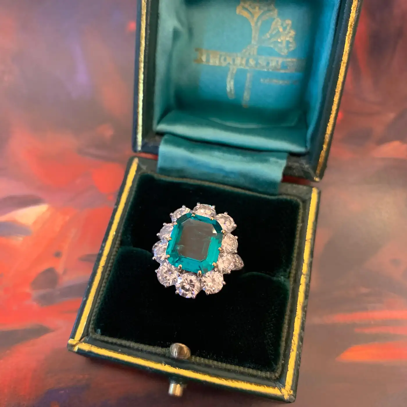 Colombian Emerald and Diamond Ring, American, circa 1980, Van Cleef & Arpels Colombian Emerald and Diamond Ring, American, circa 1980, Van Cleef & Arpels