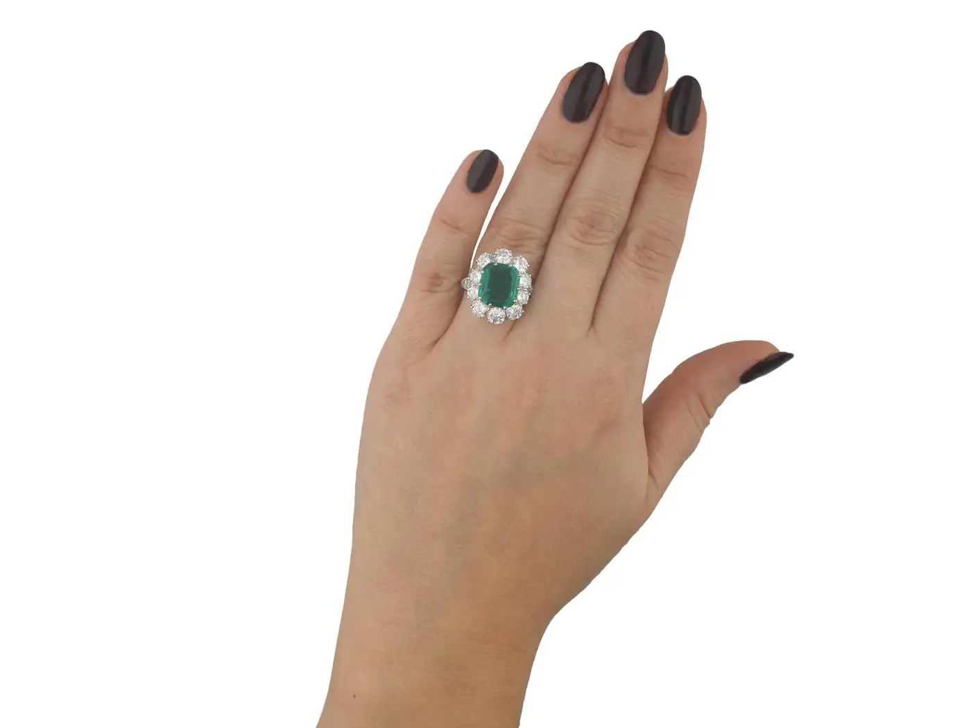 Colombian Emerald and Diamond Ring, American, circa 1980, Van Cleef & Arpels Colombian Emerald and Diamond Ring, American, circa 1980, Van Cleef & Arpels